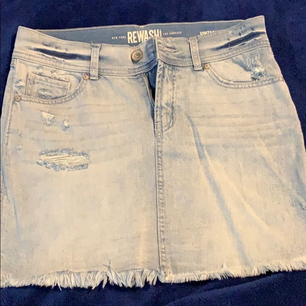 Distressed jean shirt by REWASH vintage reunion.